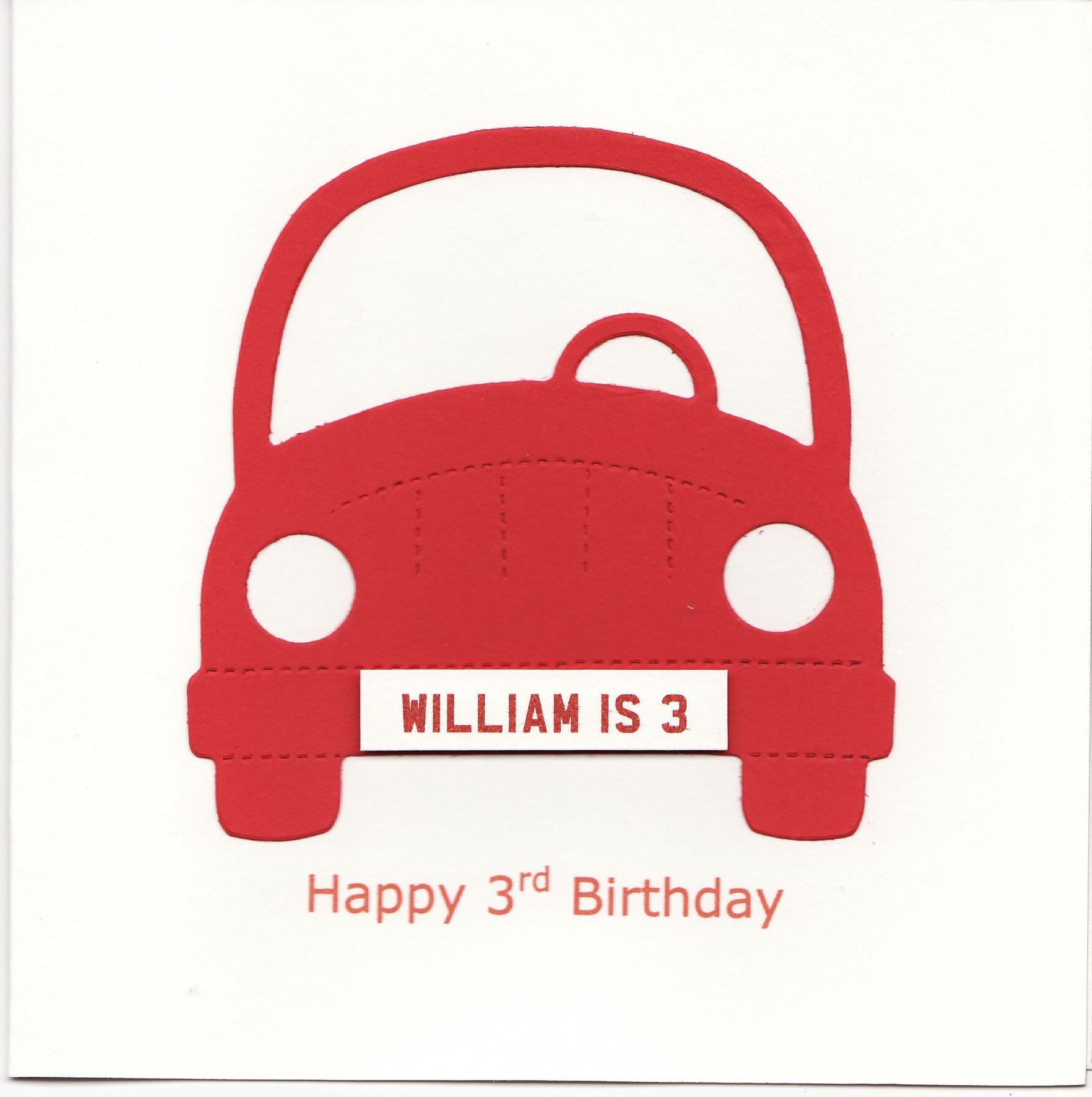 Birthday Card - Herbie car