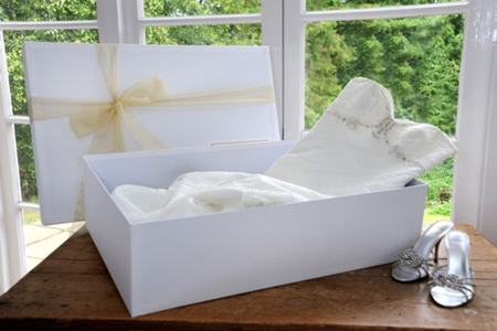 Wedding dress storage outlet box